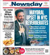 Portada de Newsday (USA)