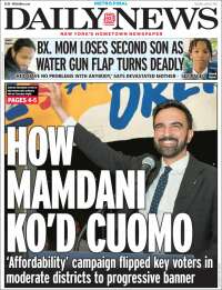 Portada de Daily News - New York (USA)