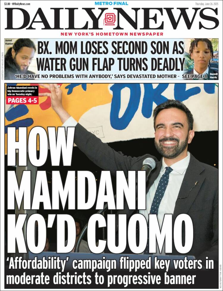 Portada de Daily News - New York (USA)