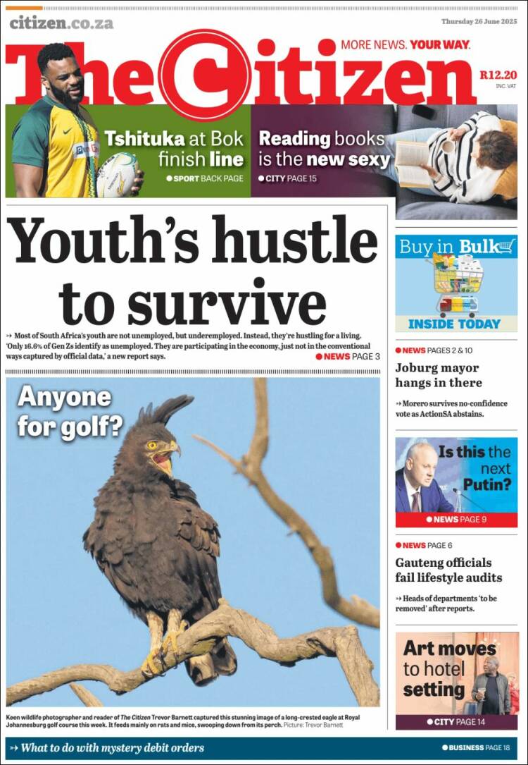 Portada de The Citizen (Sudáfrica)