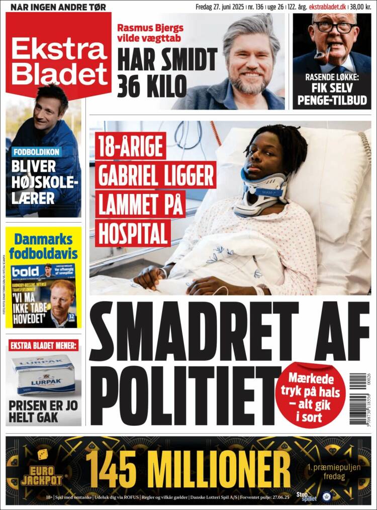 Portada de Ekstra Bladet (Dinamarca)