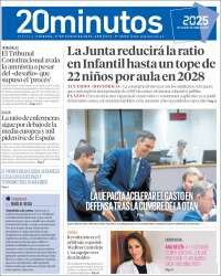 Portada de 20 Minutos - Sevilla (España)
