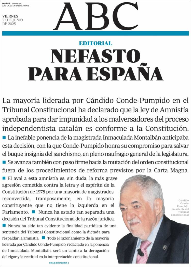 Portada de ABC (España)
