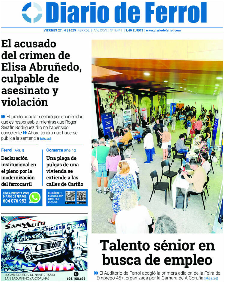 Portada de Diario de Ferrol (España)