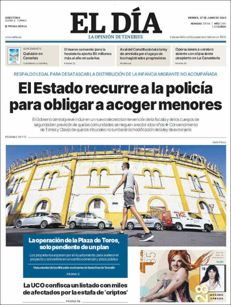 Portada de El Día (España)