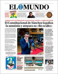 Portada de El Mundo (España)