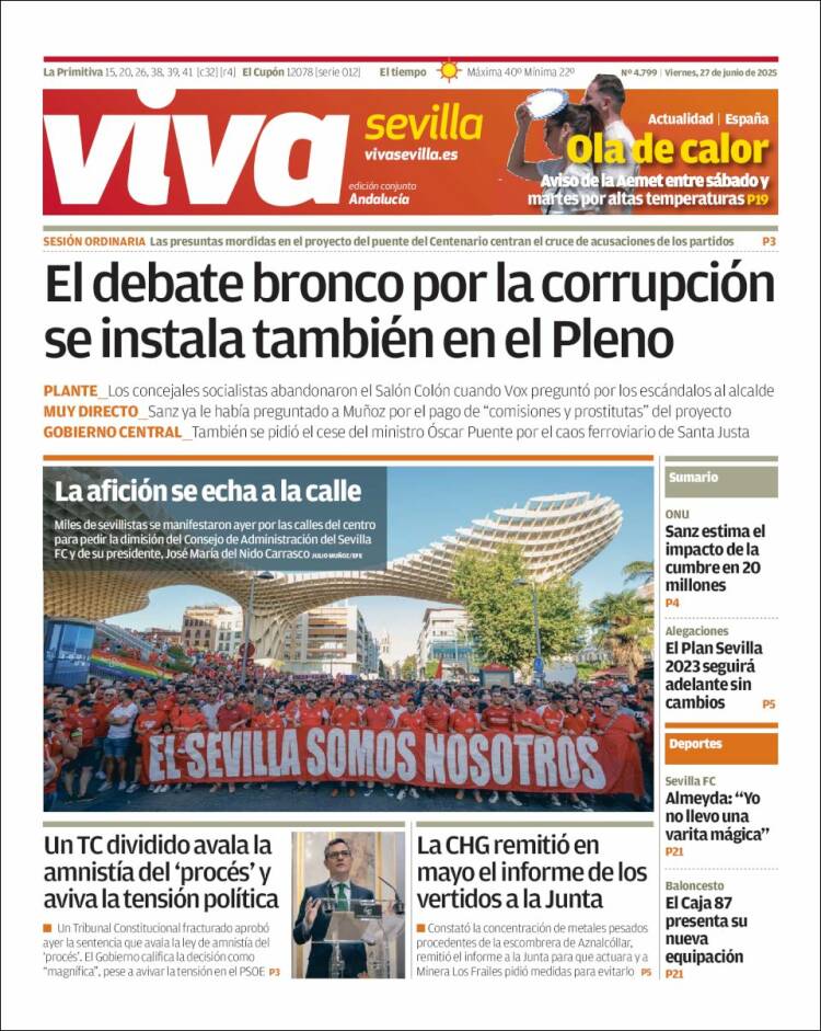 Portada de Viva Sevilla (España)