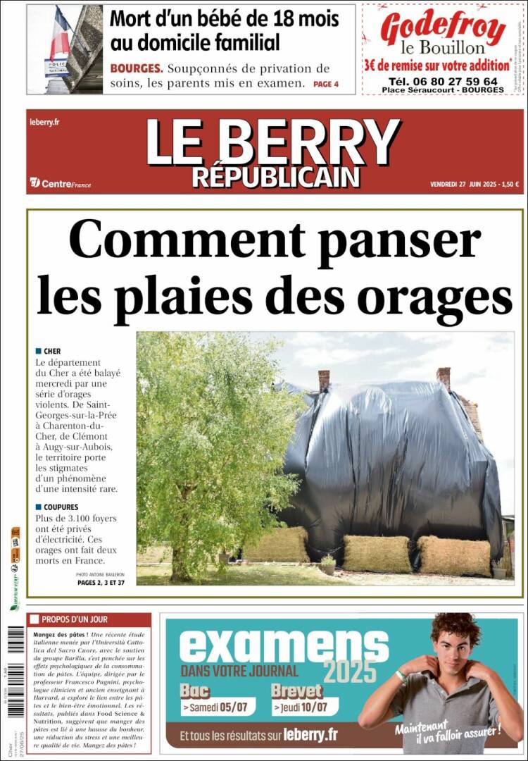Portada de Berry Republicain (Francia)