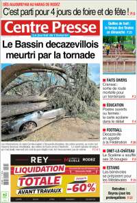 Portada de Centre Presse (France)