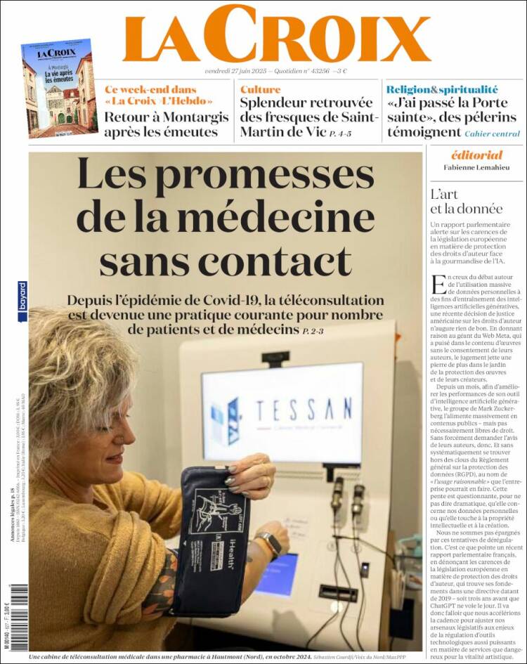 Portada de La Croix (Francia)