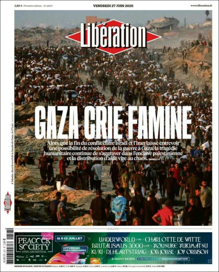 Portada de Libération (Francia)