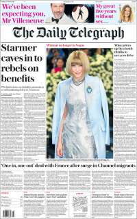 Portada de Daily Telegraph (Reino Unido)