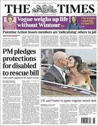 Portada de The Times (Reino Unido)