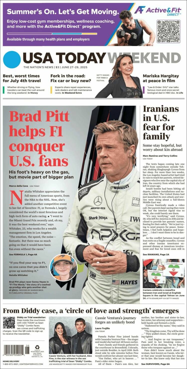 Portada de USA Today (USA)