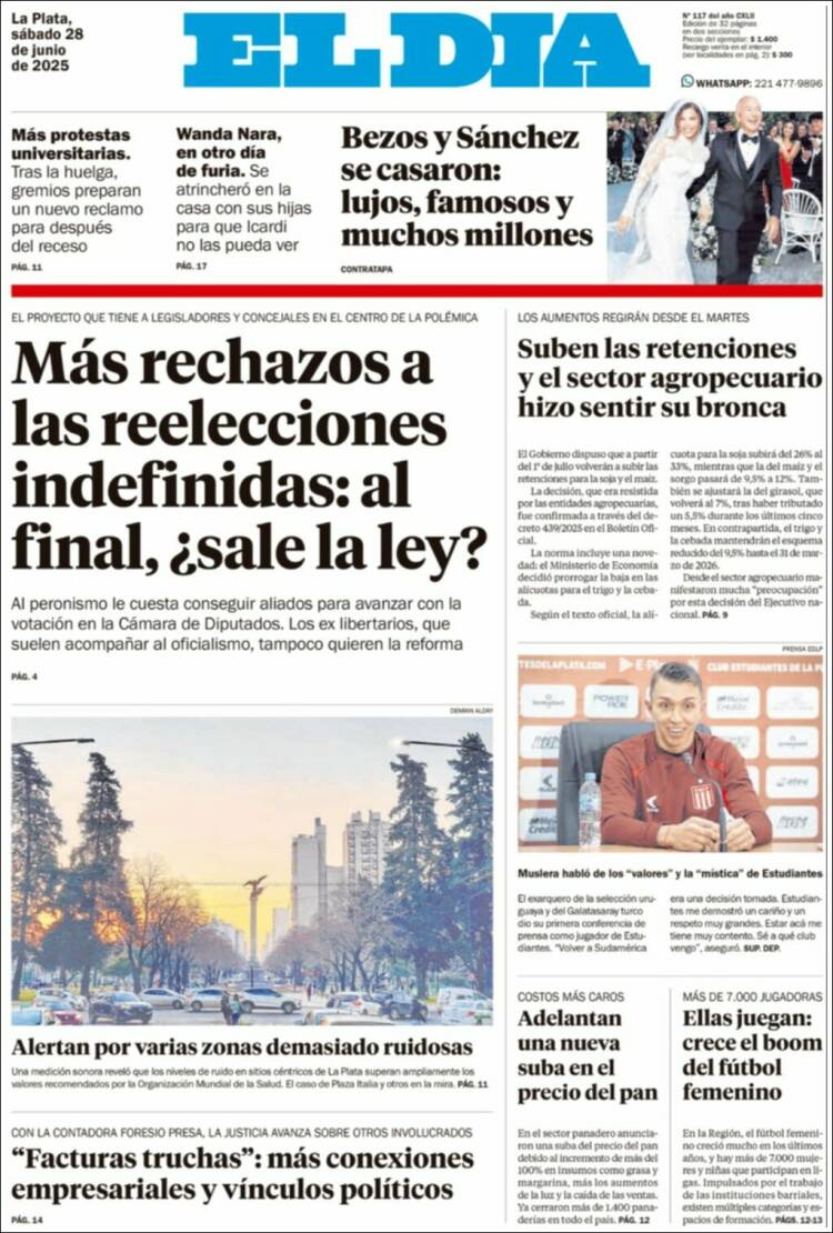 Portada de El Día de la Plata (Argentina)