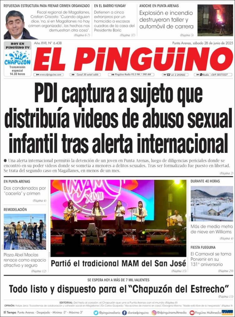Portada de El Pingüino (Chile)