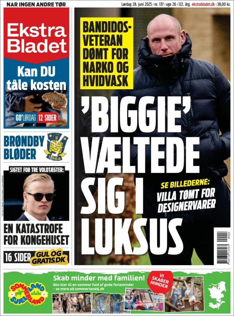 Portada de Ekstra Bladet (Dinamarca)