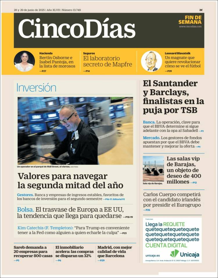 Portada de Cinco Días (Spain)