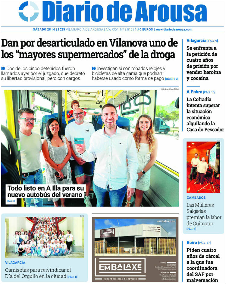 Portada de Diario de Arousa (España)