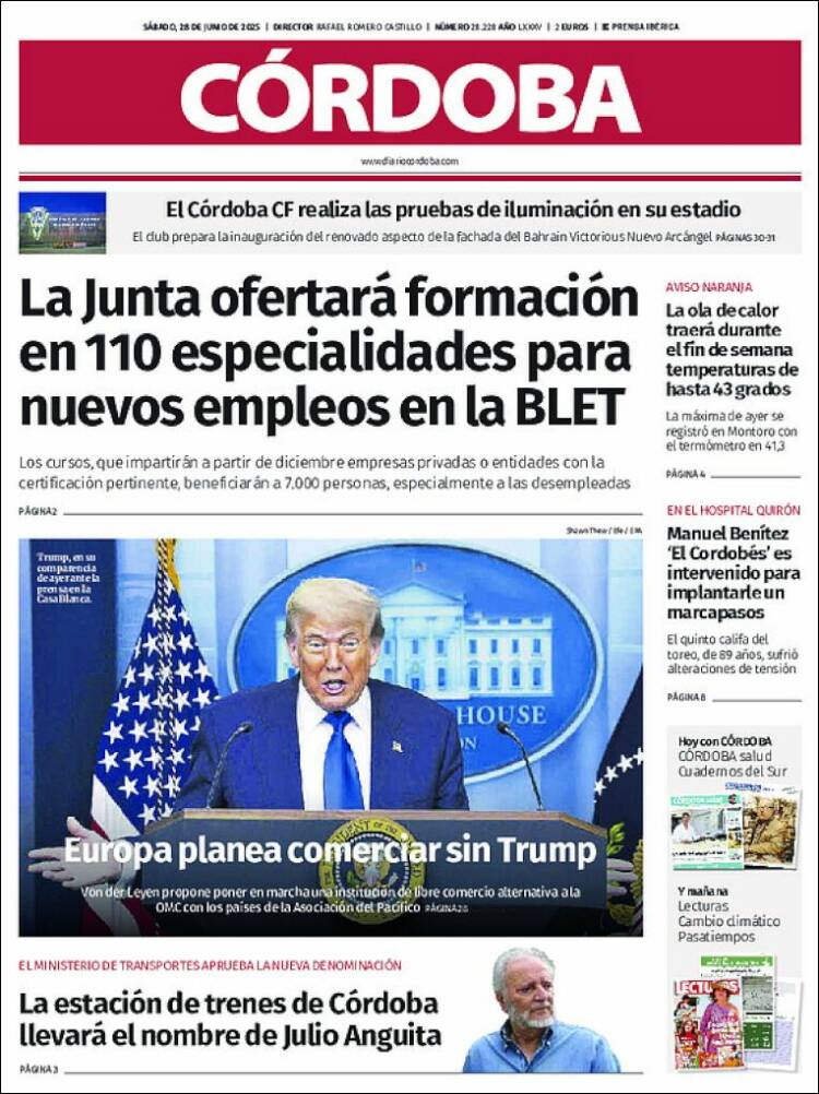 Portada de Diario de Córdoba (España)