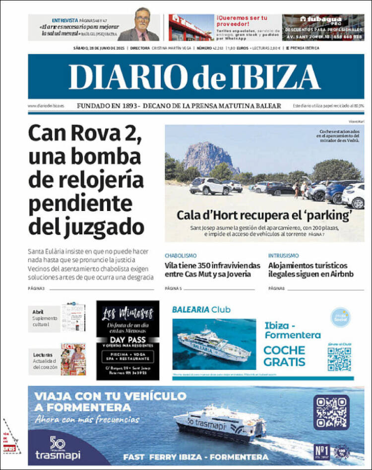 Portada de Diario de Ibiza (España)