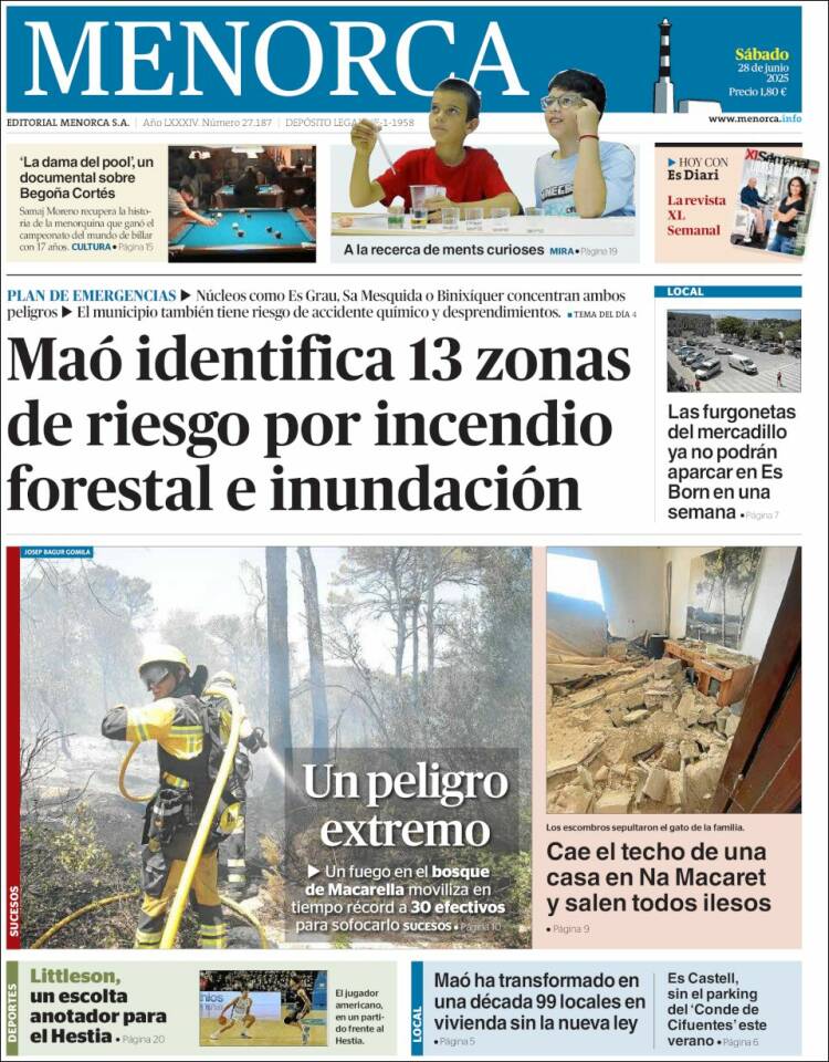Portada de Menorca - Diario Insular (España)