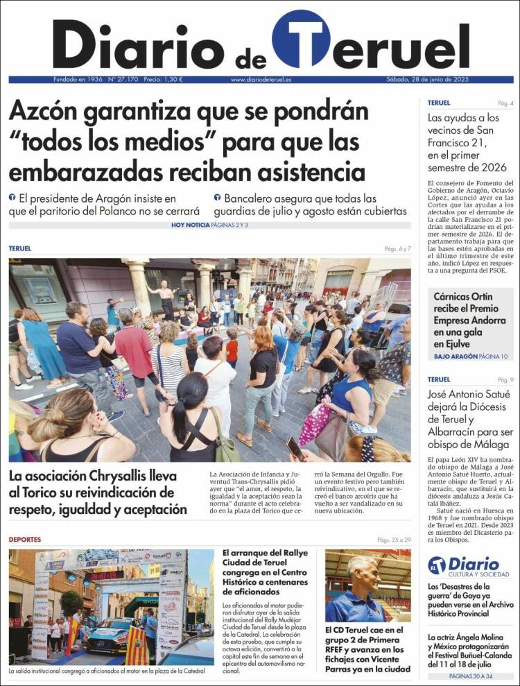 Portada de Diario de Teruel (España)