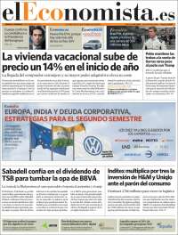 Portada de El Economista (Spain)