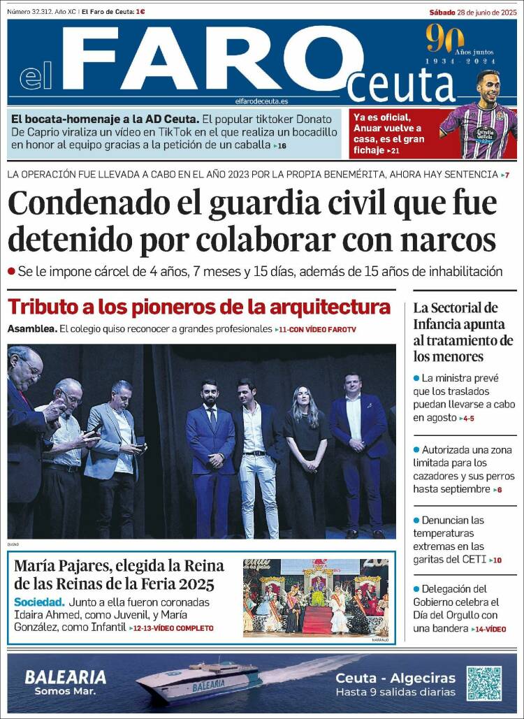 Portada de El Faro de Ceuta (España)
