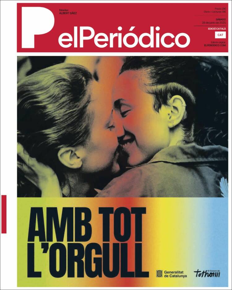 Portada de El Periódico de Catalunya (España)