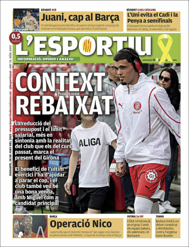 Portada de L'Esportiu : Girona (España)