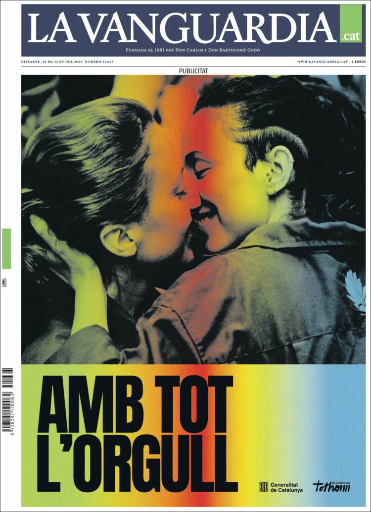 Portada de La Vanguardia (España)