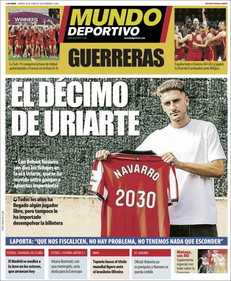 Portada de Mundo Deportivo Bizkaia (España)