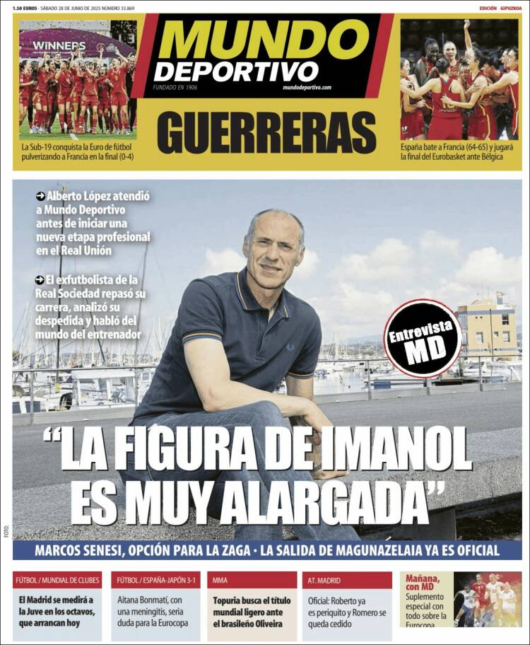 Portada de Mundo Deportivo Gipuzkoa (España)