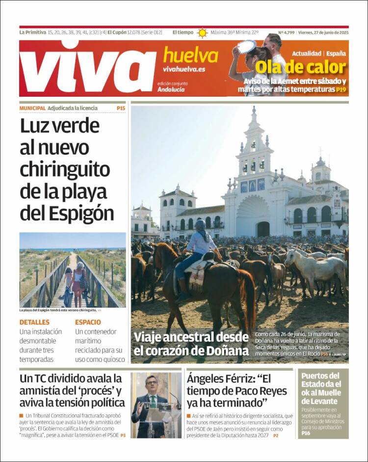 Portada de Viva Huelva (España)