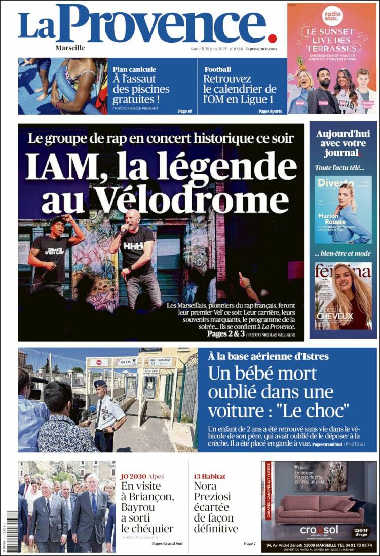 Portada de La Provence (Francia)