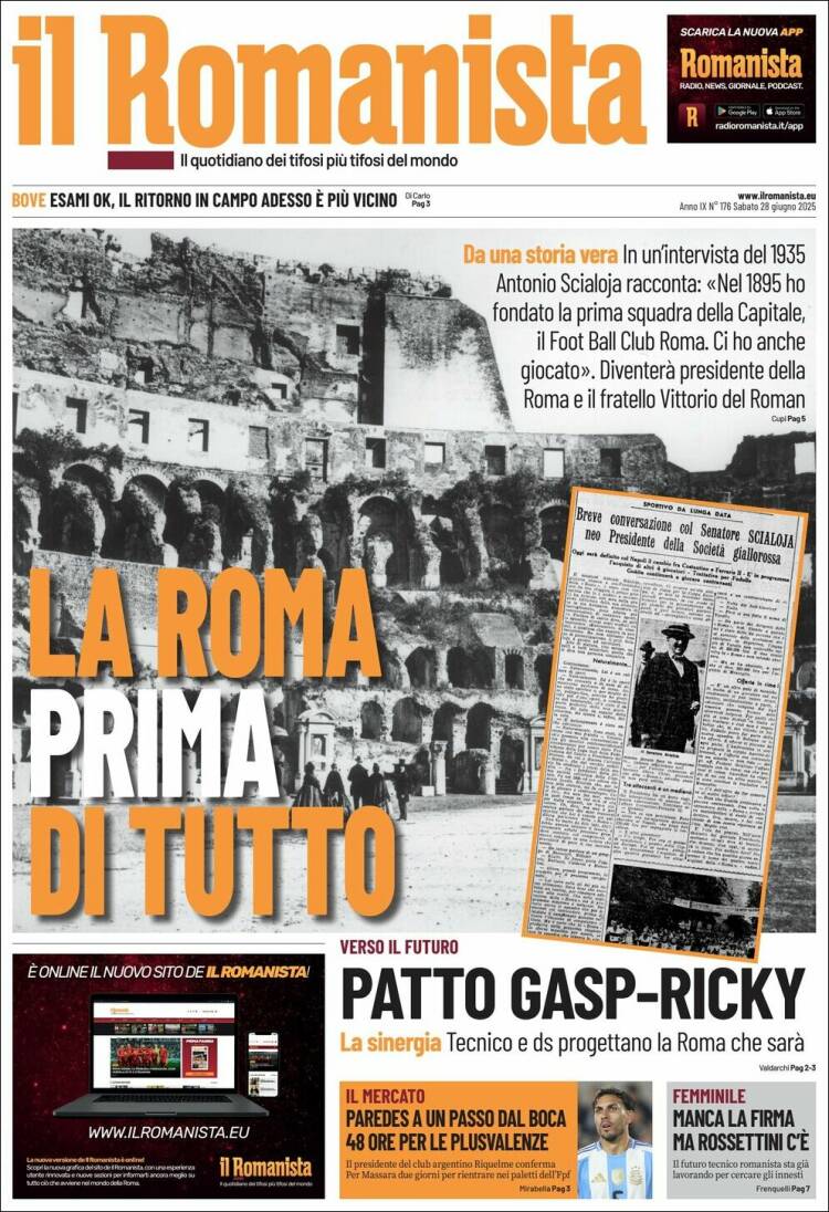 Portada de Romanista (Italia)