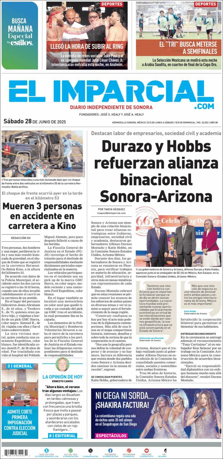 Portada de El Imparcial (Mexico)
