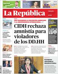 Portada de La Republica (Perú)