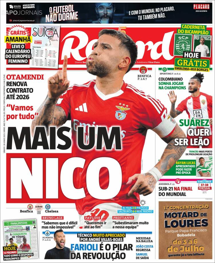 Portada de Jornal de Negócios (Portugal)