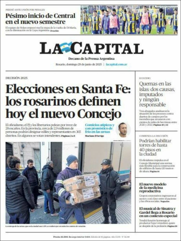 Portada de La Capital - Rosario (Argentina)