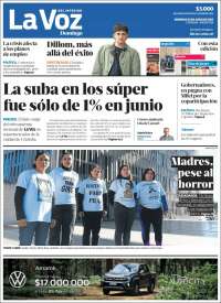 Portada de La Voz del Interior (Argentina)