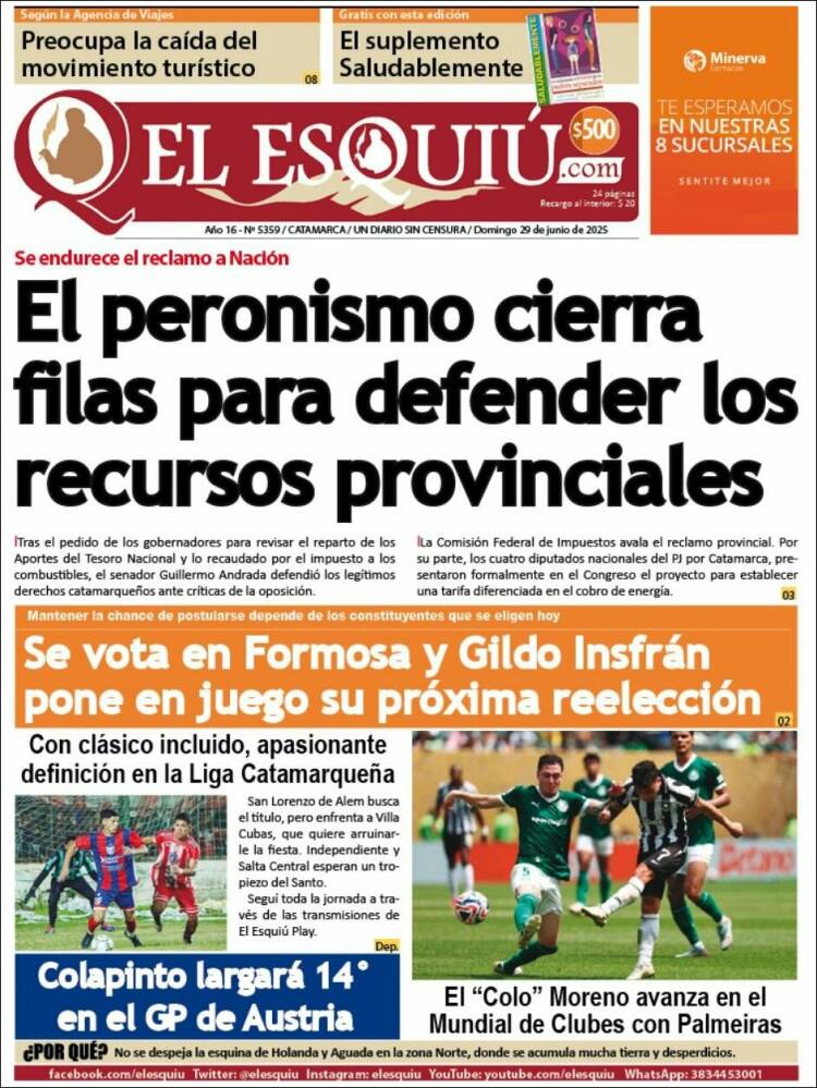Portada de El Esquiu (Argentine)