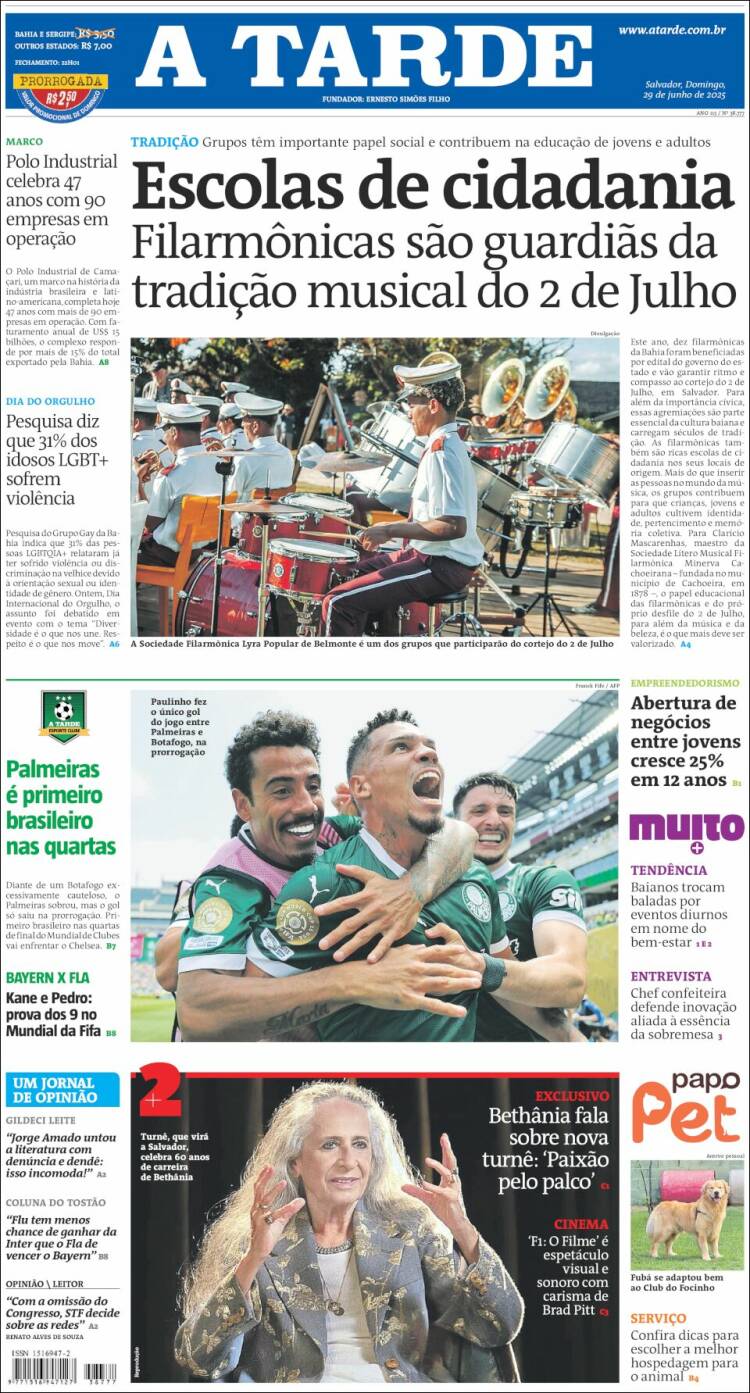 Portada de Diário A Tarde (Brasil)