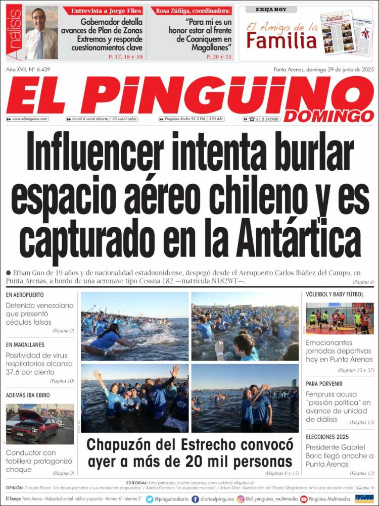 Portada de El Pingüino (Chile)
