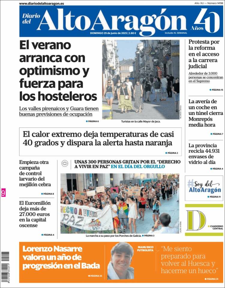Portada de Diario del AltoAragón (España)