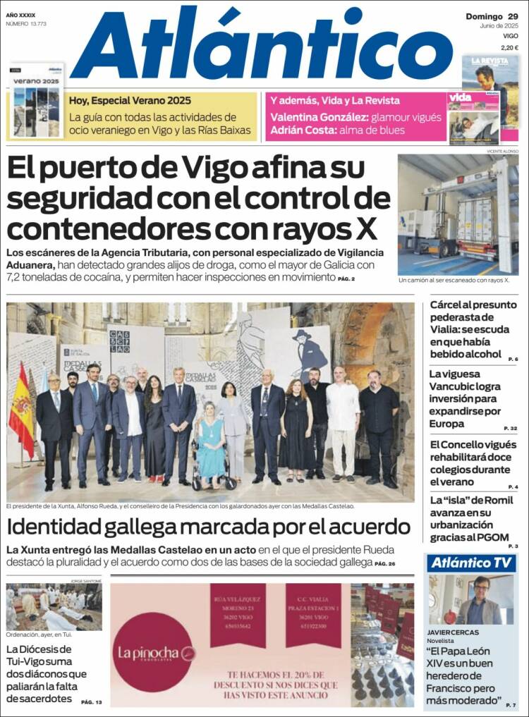Portada de Atlántico Diario (España)