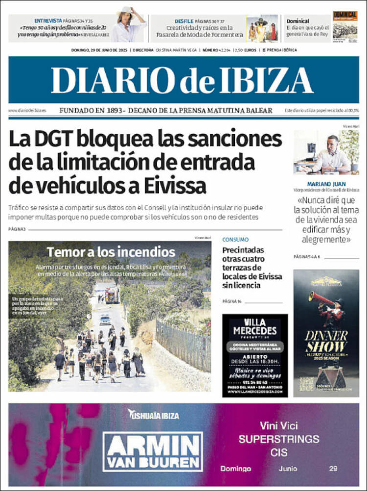 Portada de Diario de Ibiza (España)