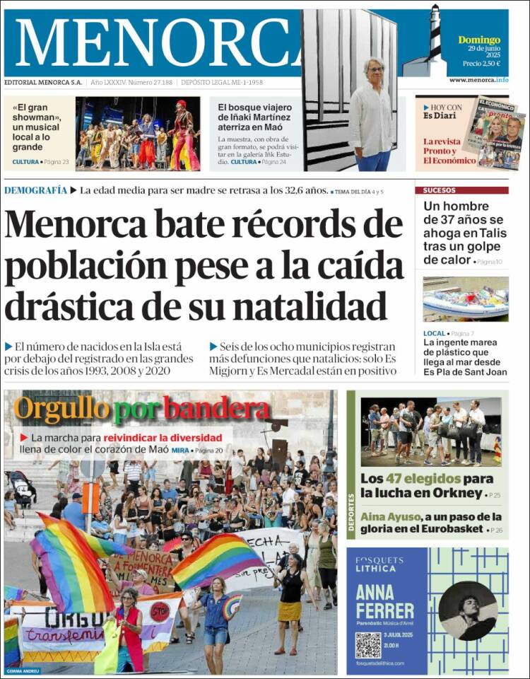 Portada de Menorca - Diario Insular (Spain)