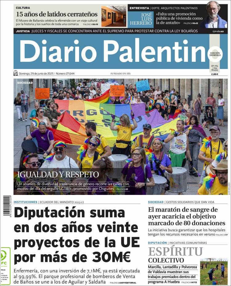 Portada de Diario Palentino (Spain)